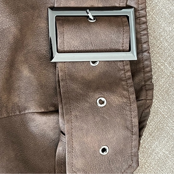 Pleather tube top with big belt buckle! - Picture 2 of 2
